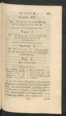 Pars I. De Iudicio Causarum Ecclesiaticarum Civilium