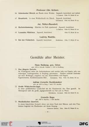 Gemälde alter Meister (Nr. 71-168)