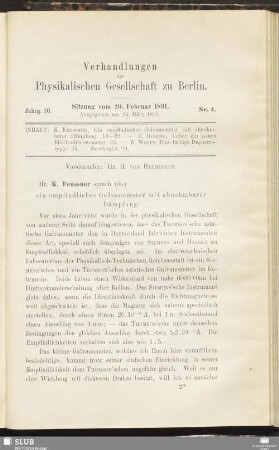 Nr. 4. Sitzung vom 20. Februar 1891