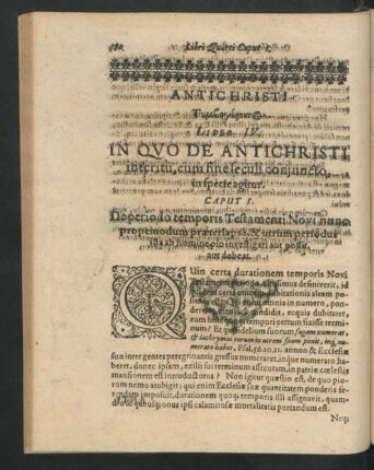 Liber IV. In Quo De Antichtisti interitu, cum fine seculi coniuncto, in specie agitur.