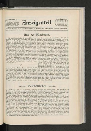 Geschäftliches