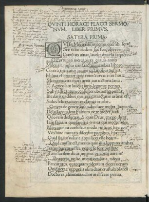 Quinti Horatii Flacci Sermonum. Liber Primus.