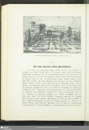 VII. Aus dem römischen Leben Winckelmanns