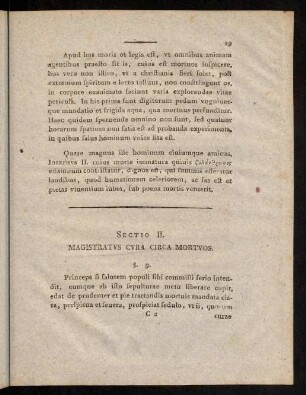 19-22, Sectio II. Magistratus cura circa mortuos.