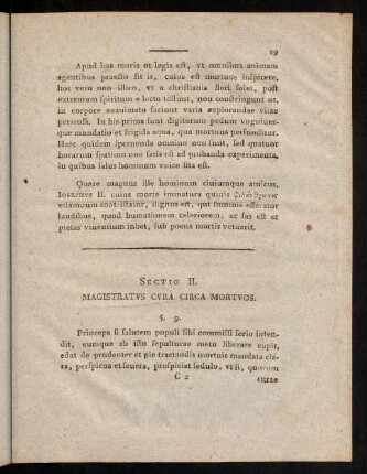 19-22, Sectio II. Magistratus cura circa mortuos.