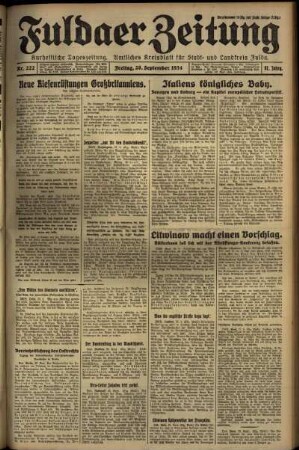Ausgabe vom Freitag, den 28. September 1934.