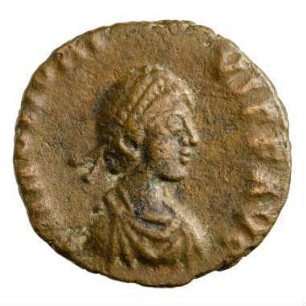 Münze, Aes 4, 395 - 401 n. Chr.
