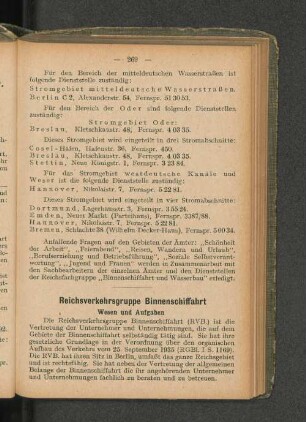 Reichsverkehrsgruppe Binnenschiffahrt Wesen und Aufgaben