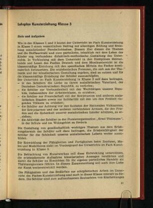 Lehrplan Kunsterziehung Klasse 3