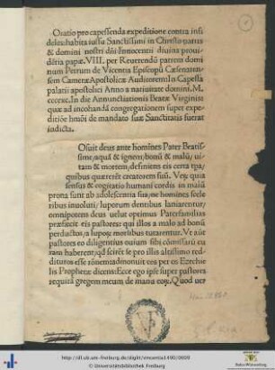 Oratio pro capessenda expeditione contra infideles