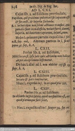 Ad L.CXI. Cajus lib. 2. ad Edictum provinciale