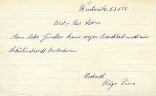 Werter Herr Lehrer