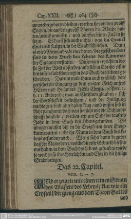 Das 22. Capitel