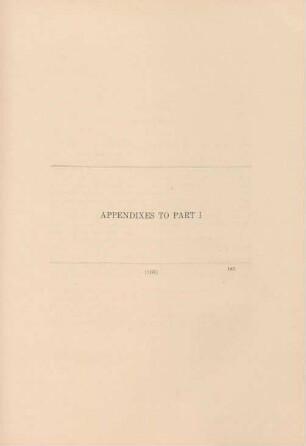 Appendixes to part I