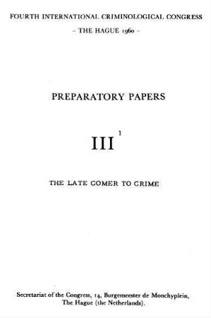 The late comer to the crime