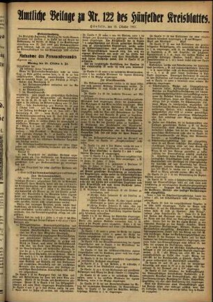 Zweite Ausgabe vom Donnerstag, den 11. Oktober 1917.