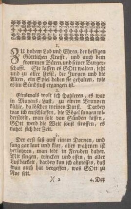 Zu hohem Lob und Ehren, der heiligen Götllichen Krafft