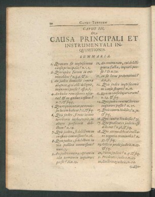 Caput III. De Causa Principali Et Instrumentali Inquisitionis