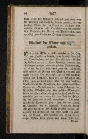 Bündniß der Römer und Westgothen.