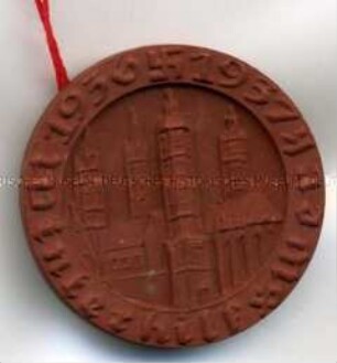 WHW-Abzeichen, Naumburger Domansicht, Straßensammlung im Gau Halle-Merseburg vom Februar 1937