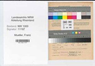 Entnazifizierung Franz Mueller, geb. 01.04.1885 (Postoberinspektor)