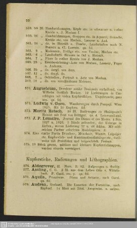 Kupferstiche, Radirungen und Lithographien
