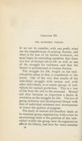 Chapter III. The Economic Period.
