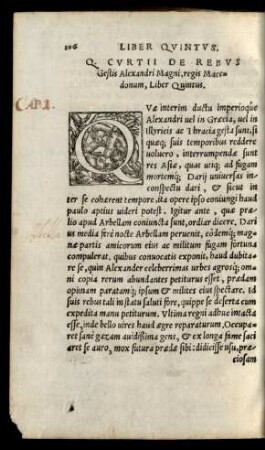 Q. Curtii De Rebus Gestis Alexandri Magni, regis Macedonum, Liber Quintus.