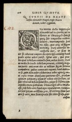 Q. Curtii De Rebus Gestis Alexandri Magni, regis Macedonum, Liber Quintus.