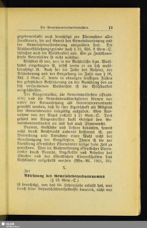 [X. Ablehnung des Gemeindeverordnetenamtes]