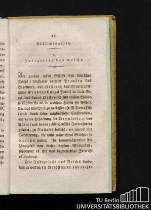 2. Integrität des Reichs.