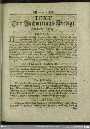 [Nachmittags-Predigt. Luc. III, 8. 9]