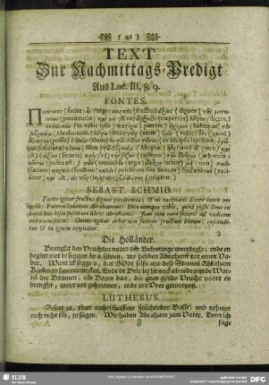 [Nachmittags-Predigt. Luc. III, 8. 9]