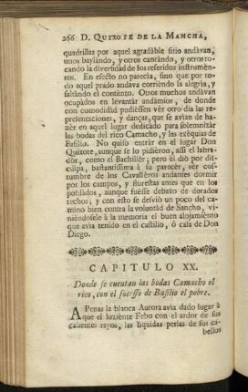 Capitulo XX. Donde se cuentan las bodas Camacho el rico, con el sucesso de Basilio el pobre