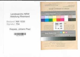 Entnazifizierung Johann Paul Kappes , geb. 16.05.1897 (Kaufmann)