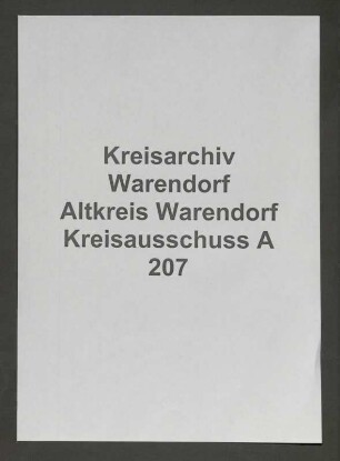 Vermögen des Amtes Hoetmar, Spez.