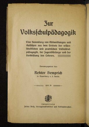 Wie fördere ich die Jugendpflege und wie helfe ich selber mit! : kurze und bündige Ratschläge für eine erfolgreiche Jugendpflege
