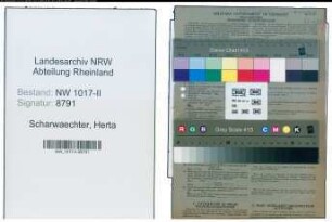 Entnazifizierung Herta Scharwaechter , geb. 03.06.1908 (Kontoristin)