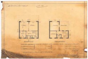 Einfamilienwohnhaus: Grundrisse EG, OG 1:100