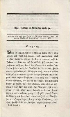 Homilienkranz für das katholische Kirchenjahr, 5