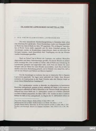 Islamische Leprosorien Im Mittelalter
