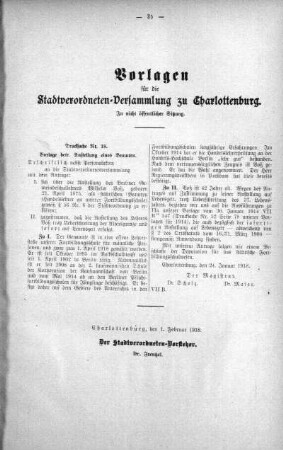 In nicht öffentlicher Sitzung. (18.), 06. Februar 1918