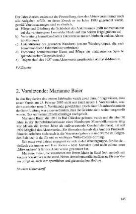 2. Vorsitzenden: Marianne Baier