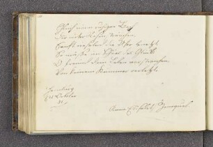 Anna Elisabeth Jencquel. – Hamburg, 21.10.1781