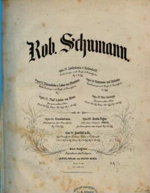 Frauenliebe u. Leben von Chamisso : acht Gesänge mit Begl. d. Pianoforte ; op. 42