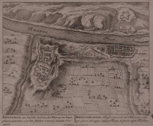Festungsplan von Rheinfels bei St. Goar, 1:9 700, Kupferstich, um 1710