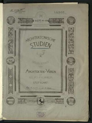 1881-91: Architektonische Studien