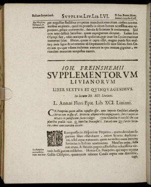 Liber Sextus Et Quinquagesimus.