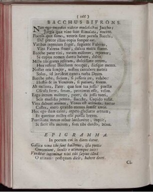 Bacchus Bifrons. [ ... mit Abbildungsbeschreibung].