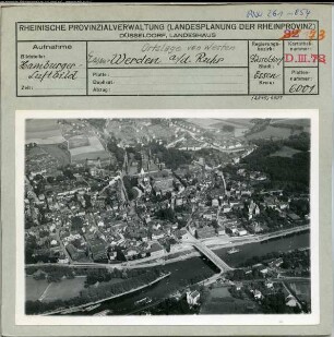 Essen-Werden, Ortslage von Westen